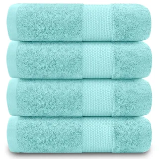 GC GAVENO CAVAILIA Handtücher für Badezimmer – 700 g/m2 Handtücher 4er Set – ägyptische Baumwolle – Handtücher in Hotelqualität – maschinenwaschbar – Türkis – 50 x 85 cm