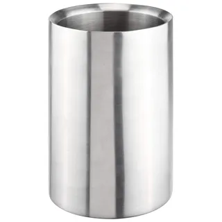 Bambelaa! Weinkühler Edelstahl Hoch Doppelwandig Sektkühler Flaschenkühler Getränkekühler Kühler Für Wein Champagner Sekt (Edelstahl Gebürstet (ca. 12 x 19 cm), 1 Stück)