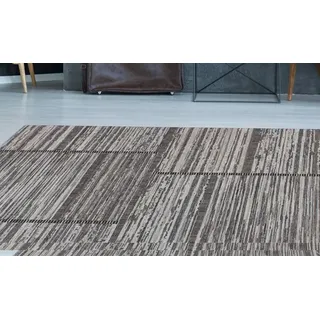 Teppich CALO-DELUXE "Roxy 120" Gr. 3, beige (natur, grau), B:120cm H:6mm L:170cm, Baumwolle, Kunstfaser, Wolle, Teppiche, Teppich, Jacquard, Flachgewebe, Wohnzimmer, Esszimmer