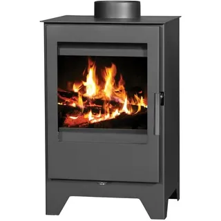 Kleiner Kaminofen Victoria Parma L schwarz, raumluftunabhängig - 5kW - Schwarz
