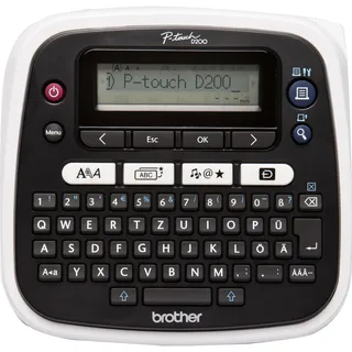 Brother P-Touch D200BW Beschriftungsgerät schwarz, Weiss