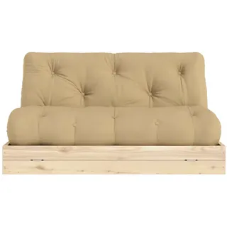 Karup Design Schlafsofa »Flip Sofabed, Made in Europe, mehrere Farben, vielseitig einsetzbar« inkl. handgefertigte Futonmatratze, FSC®-zertifiziertes Massivholz, gelb