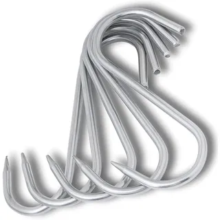 TronicXL Premium S-Haken EDELSTAHL 80mm x 4mm Fleischhaken Fleischerhaken Metzgerhaken Räucherhaken Edelstahlhaken Metzgerei Metzger Fleischer rostfrei Metall Wildhaken Fleischerei (20 Stück)