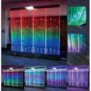 Wandpaneel mit Wasserblasen LED Wasserwand Designer Wasser Wand Led Trennwand - Transparent