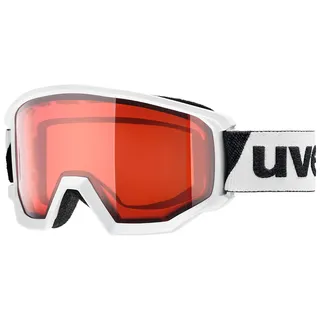 Uvex athletic LGL - Skibrille für Damen und Herren - konstrastverstärkend - vergrößertes, beschlagfreies Sichtfeld - white/lasergold lite-rose - one size