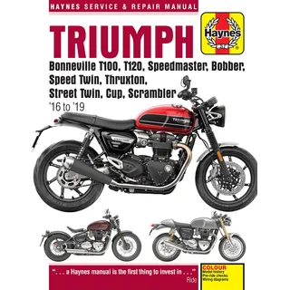 Haynes Triumph Bonneville T100, T120, Speedmaster, Bobber, Speed Twin, Thruxton, Street Twin, Cup, Scrambler (16 to 19): 16 to 19 (Haynes Service & Repair Manual, 6401)