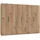 Drehtürenschrank Level 6-türig 300 x 216 x 58 cm Braun
