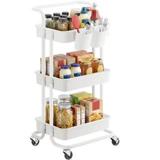 Songmics BSC067W01 Aufbewahrungsschrank für Badezimmer weiß
