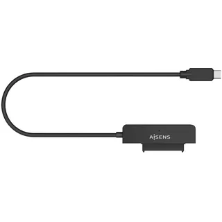 AISENS - ASE-25C04B - SATA A USB-C USB 3.0/Usb3.1 Gen1 Adapter für 2,5-Zoll-Festplatten, Schwarz