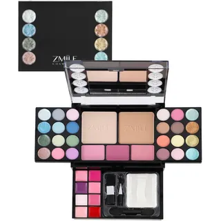 ZMILE COSMETICS Diamonds Beauty Box vegane Kosmetik mit Spiegel - Kleines Make Up Set für Unterwegs, zum Reisen und Verschenken