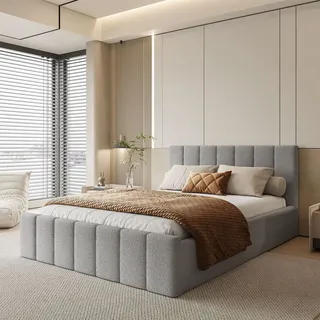 ELISE Polsterbett mit Bettkasten 90x200 cm Ascot Toffee