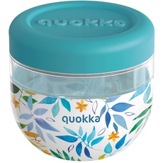 Quokka BUBBLE WATER LEAVES | BEHÄLTER FÜR ESSEN AUS MS MIT SILIKONHÜLLE 770 ML