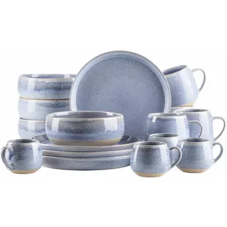 Mäser Aquata Frühstücksset 16-tlg. Blau/Braun