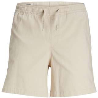 JACK & JONES Herren Denim Chino Sport Shorts Kurze Bermuda Hose Slim Fit Capri Jogger Pants JPSTJEFF JJJOGGER, Größe Shorts:L,Farben:Sand