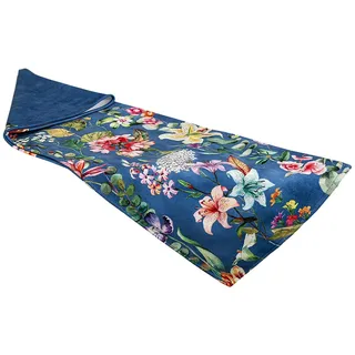 Romimex Tischläufer, blau, 180 x 30 x 1 cm