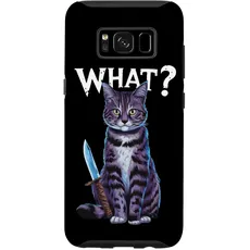Hülle für Galaxy S8 Halloween Katze Messer Design Witzige Tier Katzen