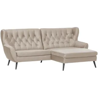 Stylife Ecksofa , Beige , Textil , Buche , vollmassiv , Uni , Ottomane rechts, L-Form , 237x165 cm , Typenauswahl, Fußauswahl, Stoffauswahl, seitenverkehrt erhältlich, Hocker erhältlich, Rücken echt, Armteil links, Armteil rechts , Wohnzimmer, Sofas & Couches, Wohnlandschaften, Ecksofas