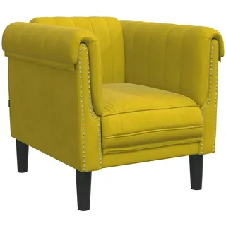 vidaXL Sessel Gelb Samt