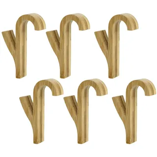 Wenko Handtuchhaken »Bambus« für Handtuchheizkörper, platzsparende Aufbewahrung, braun