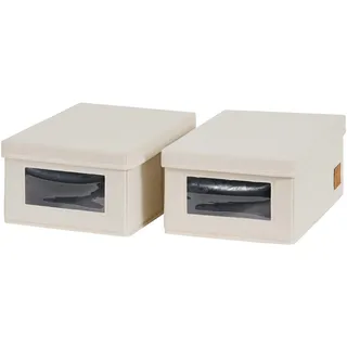 LOVE !T STORE !T Schuhbox 34 x 23 x 15 cm 2-tlg. beige