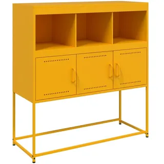 Sideboard Senfgelb 100,5x39x107 cm Stahl - Gelb