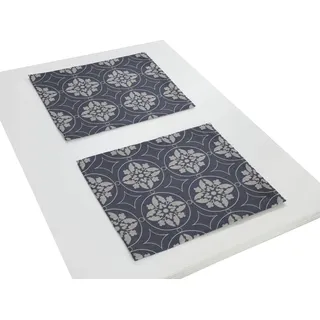 Platzset ADAM "Romantic Puligny" Gr. 1, blau (dunkelblau), B:30cm L:40cm, Obermaterial: 100% Baumwolle, Platzsets, Platzset