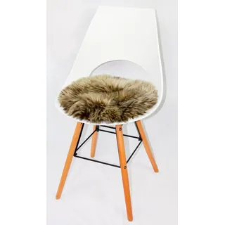 Heitmann Felle Stuhlkissen »Lamm, Sitzauflage rund« Ø 45 cm, echtes Lammfell, waschbar, auch als 2er oder 4er Set, braun