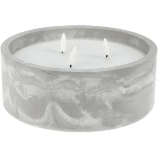 Wellhome LED-Kerze rund Ø 20 cm 8 cm grau