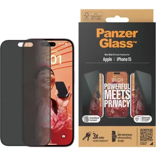 Panzer Glass Privacy Displayschutz iPhone 15