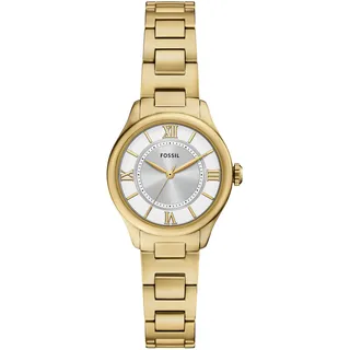 Fossil Quarzuhr »GILMORE« Armbanduhr, Damenuhr, Edelstahlarmband, analog, goldfarben