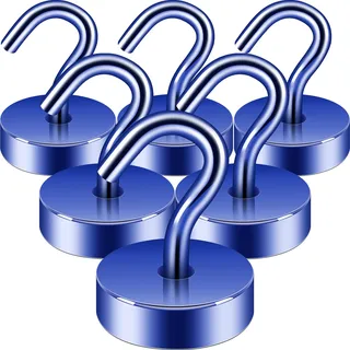 Neosmuk Magnethaken,18kg Magnet Haken Extra Stark für Spind Organizer,Neodym Magnete,Haken Magnetisch Sehr Stark für Werkstatteinrichtung,Heckzelt,Grill,Kleiderhaken,Marineblau