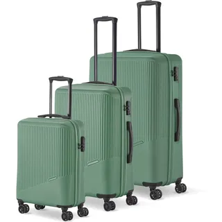 Travelite Bali 4 Rollen Kofferset 3-teilig grün