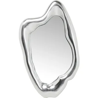 Kare Design Spiegel Hologram, Silber, 117x68x9cm, Wandspiegel, silbener Rahmen, leichte Wandmontage, Dekospiegel, asymmetrisch