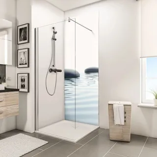 Schulte ExpressPlus Duschrückwand DecoDesign Zen Steine & Wasser 210 x 90 cm