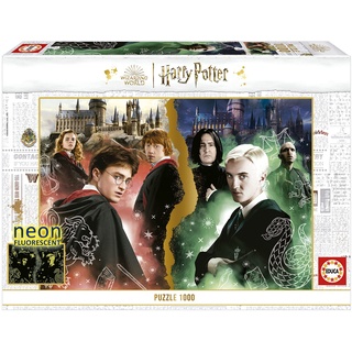 Educa - Puzzle 1000 Teile für Erwachsene | Harry Potter, 1000 Teile Neon Puzzle für Erwachsene und Kinder ab 14 Jahren, nachtleuchtend, Wizarding World (19489)