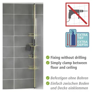 Wenko Wenko, Duschablage, Teleskop (31 x 23 x 275 cm,