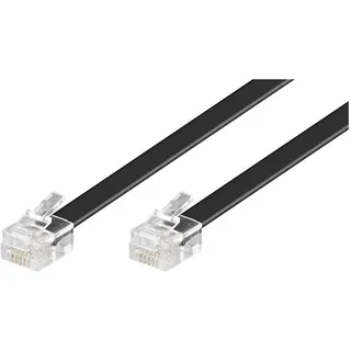 goobay 3m RJ-12 Cable Schwarz