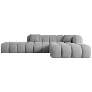 altdecor Ecksofa, Hellgrau, Textil, 6-Sitzer, L-Form, Ottomane rechts, 289x176 cm, Wohnzimmer, Sofas - Couches, Wohnlandschaften, Ecksofas