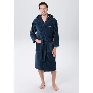 Bruno Banani Unisex-Bademantel »Daniel, ideal für Sauna & Spa, Hotelbademantel, Morgenmantel« 1 Stk. Damen & Herren Bademantel, lang, mit Taschen, S-5XL, blau