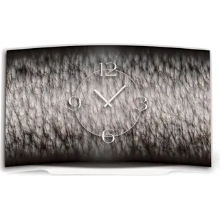 Digital Art Gestein Struktur Designer Wanduhr modernes Wanduhren Design leise kein ticken DIXTIME 3DS-0276 - Schwarz