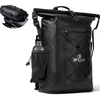 Grapelet Motorrad Rucksack,Wasserdicht Motorrad Rucksack 40L,Motorradrucksäcke für Herren,Rolltop Rucksack mit abnehmbaren Schultergurten PVC500D schwarz Dry Bag mit Seitentasche