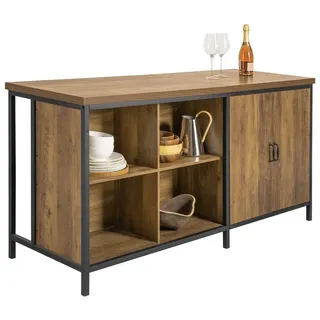 SoBuy Kücheninsel freistehend Küchenschrank Highborad Kommode Schrank Sideboard Bartisch Buffet Industrie-Design BHT ca: 170x89x60cm