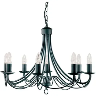 Kronleuchter , Schwarz , Metall , 100 cm , höhenverstellbar , Lampen & Leuchten, Leuchtenserien