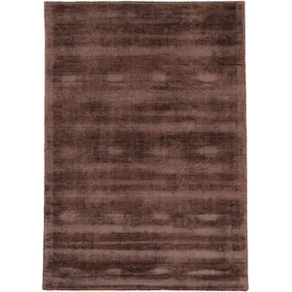 carpetfine Teppich CARPETFINE "Ava Viskoseteppich", braun (dunkelbraun), B:160cm H:13mm L:230cm, Viskose, Teppiche, Teppich, Seidenoptik, leichter Glanz, auch als Läufer erhältlich