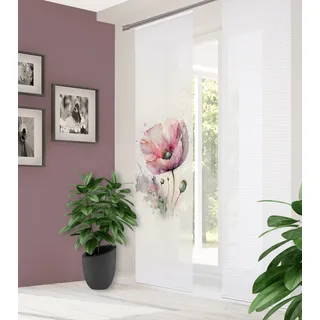 HOME in green Schiebegardine »MELIORA« Paneelwagen 1 Stk. tlg. Bambusoptik, recycelt, Digitaldruck, rosa