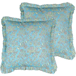 Beliani Dekokissen AMOENA 45 x 45 cm Blau