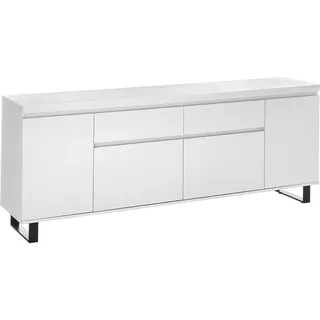 XXXL SIDEBOARD Schwarz, Weiß - 191x74x40 cm