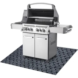 VECTRA 902 Grillschutzmatte für Terrasse, draussen – hellgrau Grau 100x120 cm - Grau