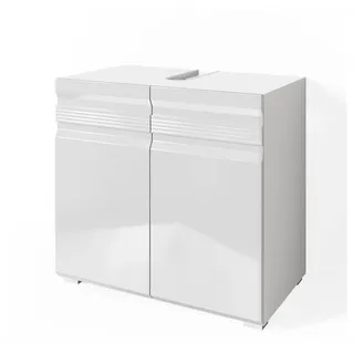 Vicco Waschbeckenunterschrank Fredd Weiß Hochglanz 60 x 56 cm, Model 30378 - Weiß