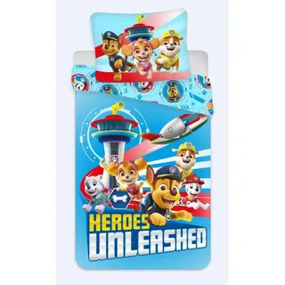 Paw Patrol Mikrofaser Blau 140 x 200 cm + 70 x 90 cm